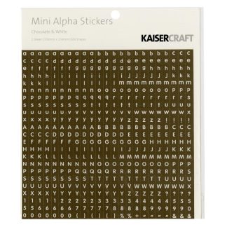 kaisercraft tiny alpha stickers chocolate