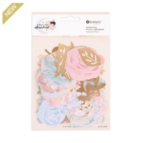 beautiful dreamer cardstock diecuts floral (112 pieces)