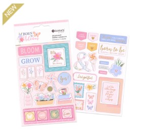 born to bloom chipboard embellishments (2 sheets)