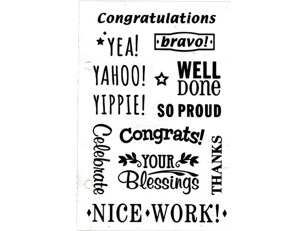 K Craft Clear Stamp - Congratulations