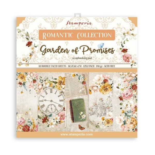 Stamperia Paper Pad (12"x12") Garden of Promises