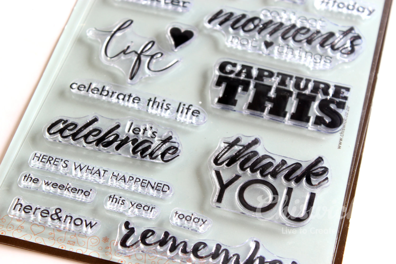 Chiswick Clear Stamp Set - Life Lessons