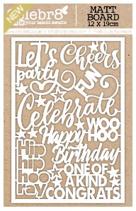Celebr8 MB4716 Hip Hip Hooray Matt Board Equi - Mini Titles