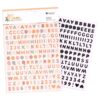 Golden Afternoon Alphabet Stickers ( 2 Sheets)