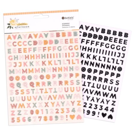 Golden Afternoon Alphabet Stickers ( 2 Sheets)