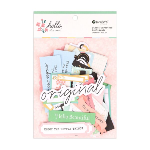 Hello it's Me Cardstock Diecuts - Sentiments (166 Pieces)