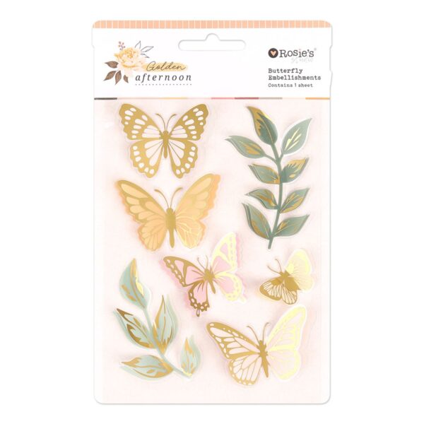 Rosie's Golden Afternoon Butterfly Embellishments