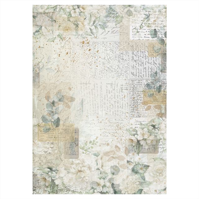 Petals and Sage Collage Newsprint