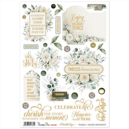 Petals and Sage Gilded Sentiment Sheet