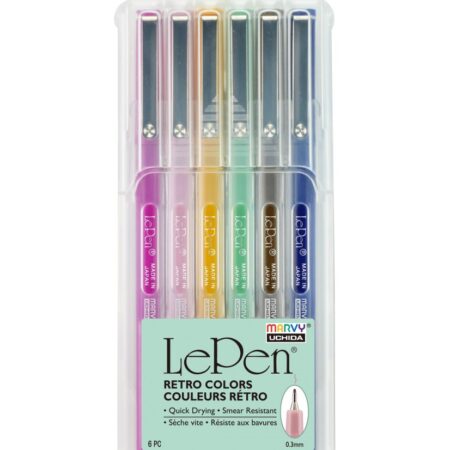 Le Pen Retro 6Pcs 3mm set in solid case
