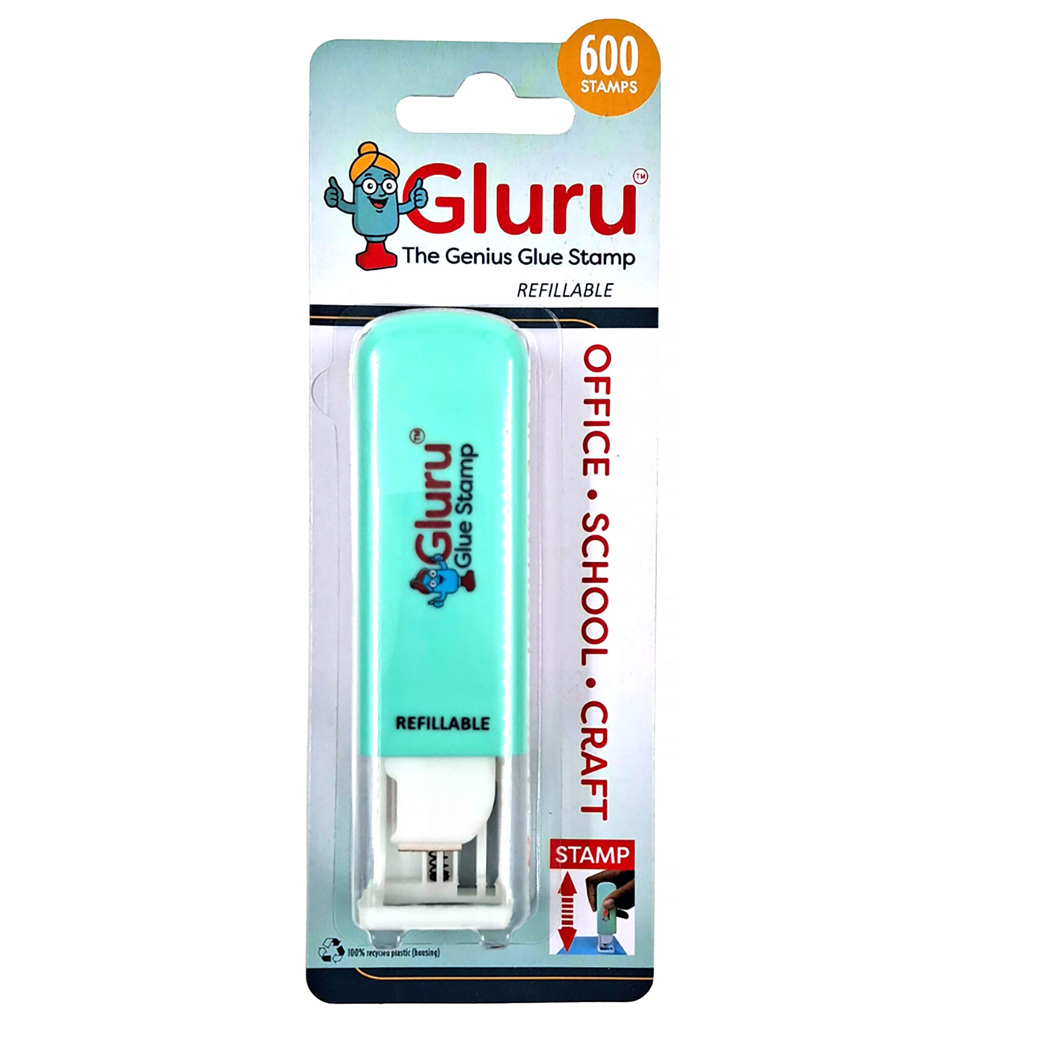 GLURU – THE GENIUS GLUE STAMP MINI REPLACEMENT REFILL – 600 GLUE STAMPS SKU: GLURU
