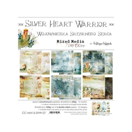 Silver Heart Warrior -Set of Papers 12x12