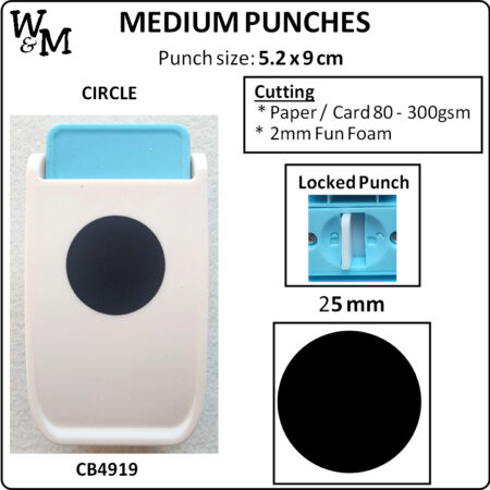 Punch MEDIUM CIRCLE 25mm ea