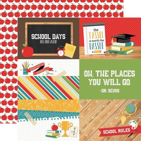 Echo Park Back to School card stock (6 double print pages)
