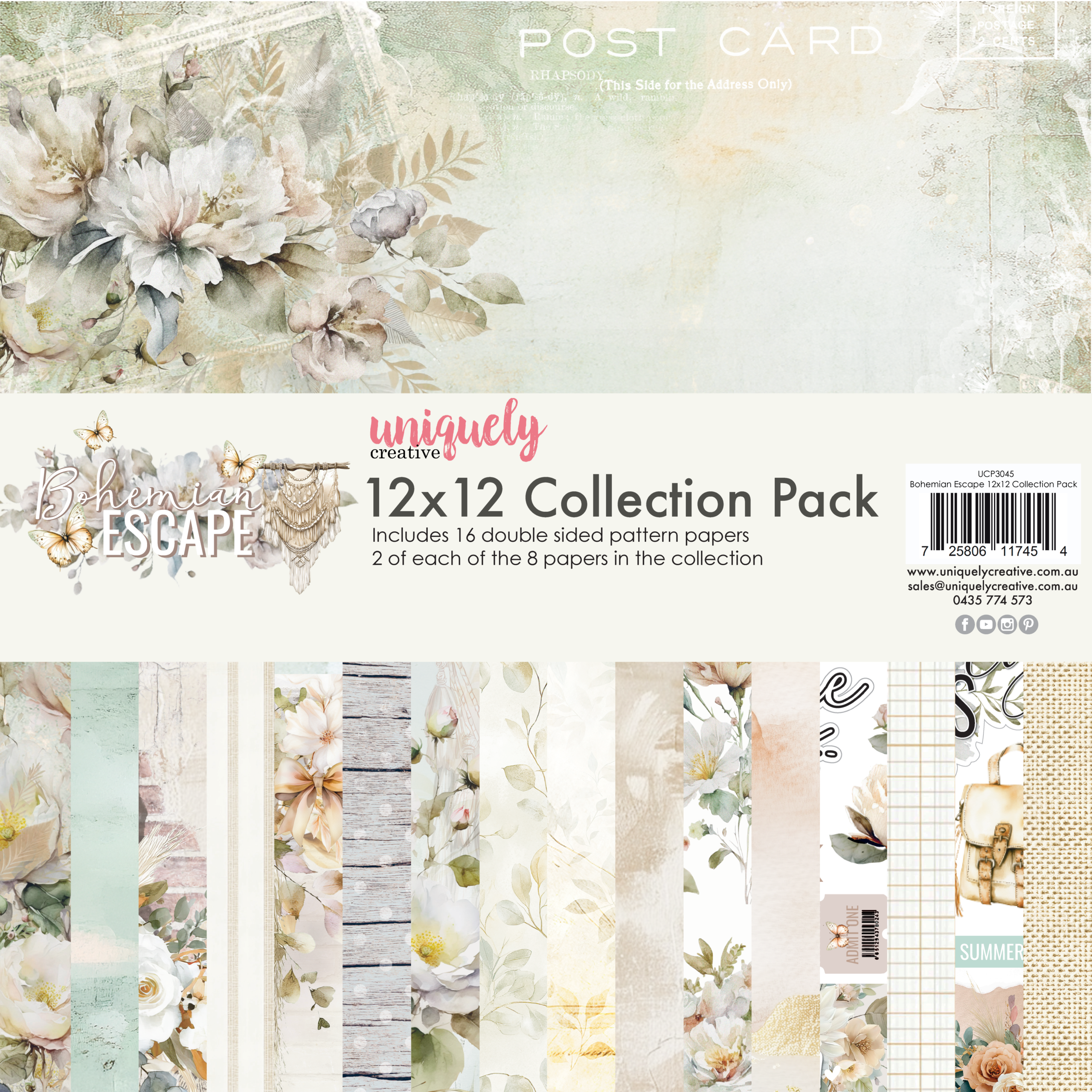 Bohemian Escape 12x12 Collection Pack (16 sheets)