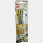 Gelly Roll Metallic and White
