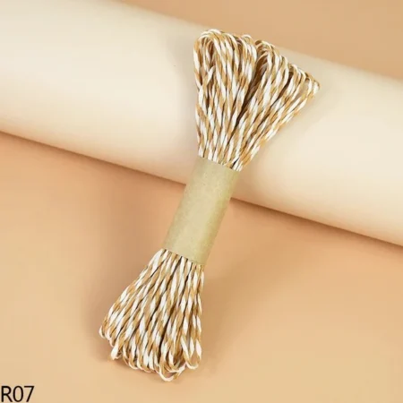 Paper Packaging Rope - Mustard and White