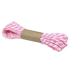 Paper Packaging Rope - Pink and White
