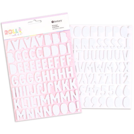 Rosie's Studio Work of Heart Glitter Alphabet 100pc