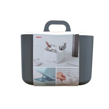 Organiser 4 Comp Porta Square - Grey