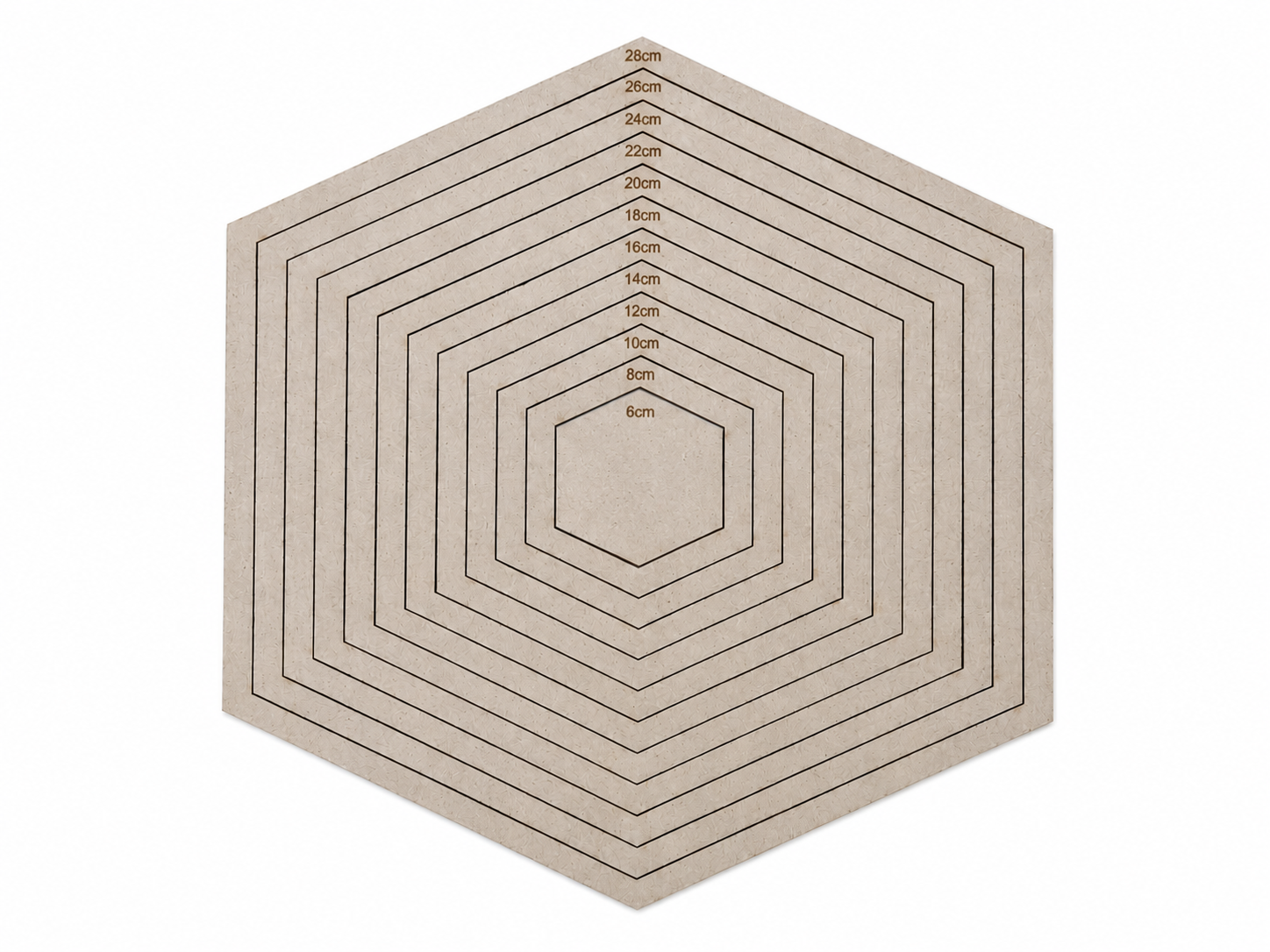 Wooden Hexagon Template