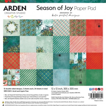 ACS Season of Joy 12inx12in 24Sh Paper Pad - Katie Pertiet