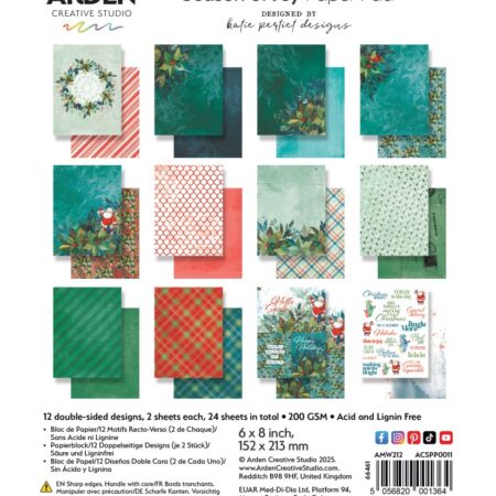 ACS Season of Joy 6inx8in Paper Pad 24Sh - Katie Pertiet