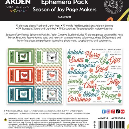 ACS Season of Joy Ephemera Pack 79pc- Katie Pertiet