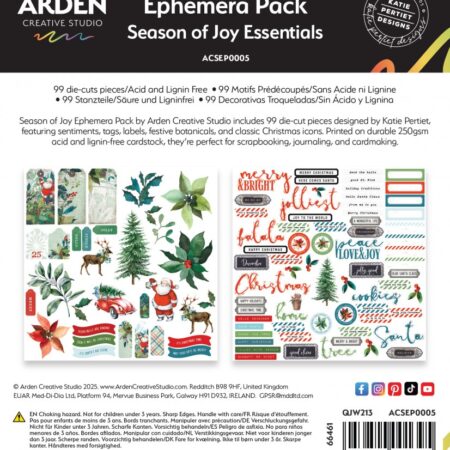 ACS Season of Joy Ephemera Pack 99pc- Katie Pertiet