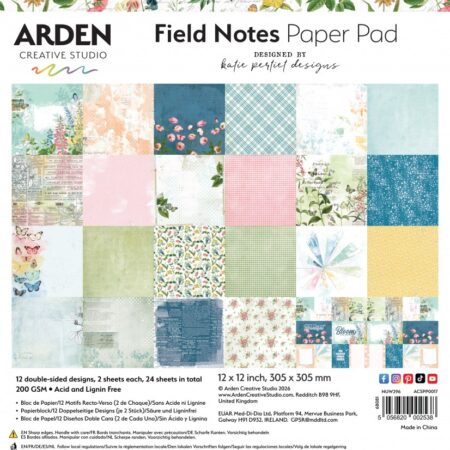 Arden Creative Studio Field Notes 12 x 12 Paper Pad 24 Sheets
