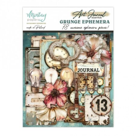 Art Journal Ephemera Pack - Grunge, 78 pcs