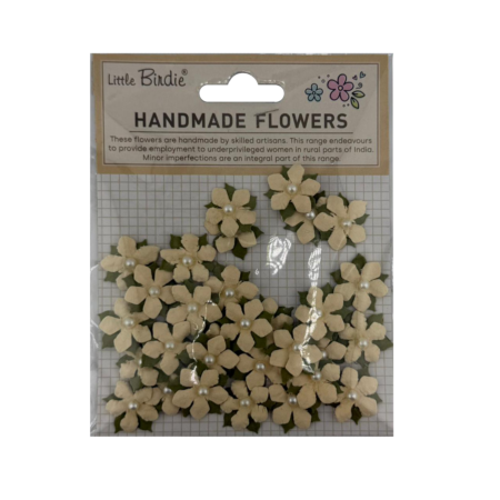 Handmade Flowers Elira - Cream Tint 30pc