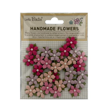 Handmade Flowers Elira - Vintage Pink 30pc