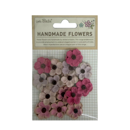 Handmade Flowers Nicole Vintage Pink 15pc