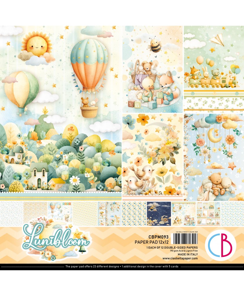 Lunibloom Paper Pad 12"x12" 12/Pkg