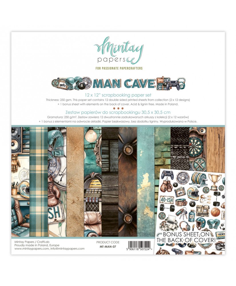 Man Cave 12 x 12 Paper Set