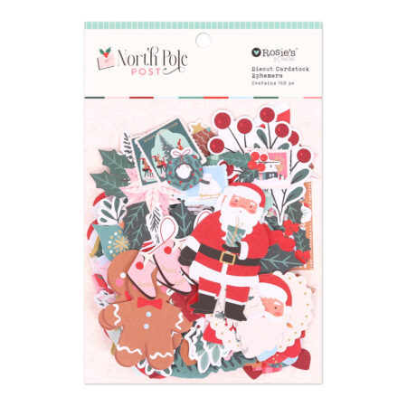 North Pole Post Cardstock Diecut Ephemera 168 Pieces