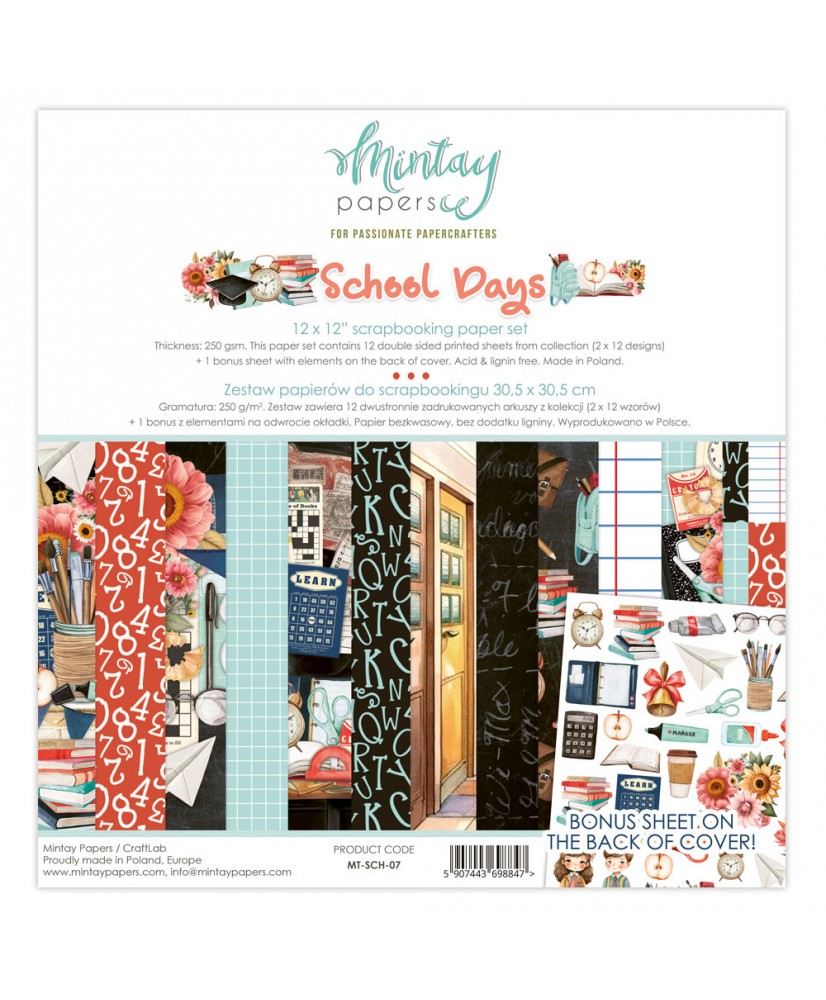 School Days - 12 x 12 Paper Set