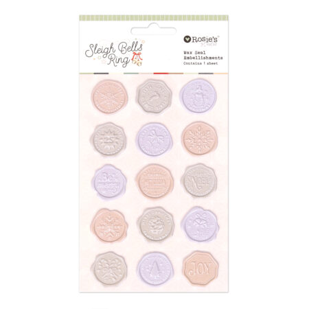 Sleigh Bells Ring Wax Seal Embelishments 15 Pieces